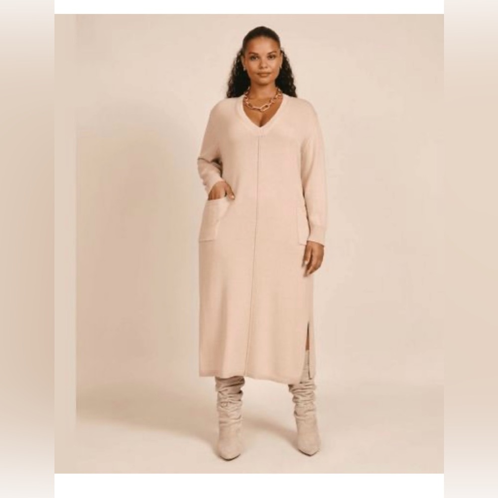 11 Honore Cream Long Sleeve Dress 1X NOW NWOT*TAGS REMOVED*